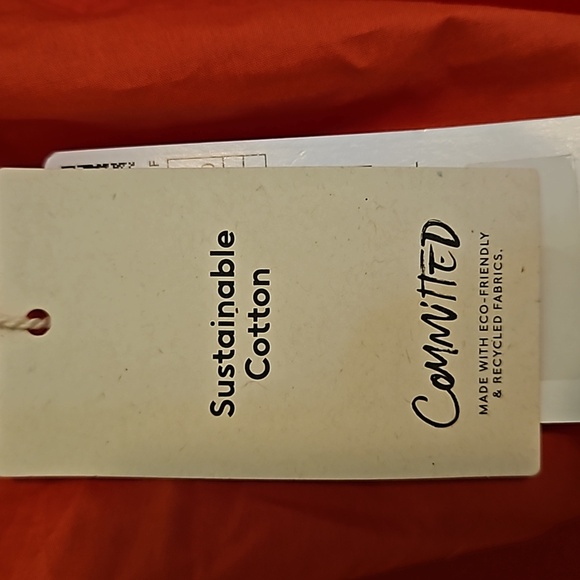 MANGO Coral  Maxi Dress Recycled Cotton Sz.M NWT - Picture 6 of 6